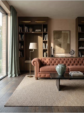KADIMA DESIGN Flachwebteppich Uni flachgewebt pflegeleicht Wohnzimmer Flur Esszimmer in Natur