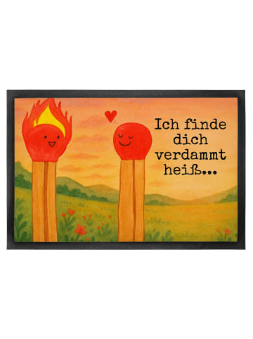 Mr. & Mrs. Panda abstreifer Streichhölzer Design mit Spruch in Weiß