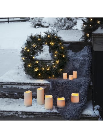 STAR Trading LED Stumpenkerze Paul, naturweiß, outdoor, H 11,5cm 