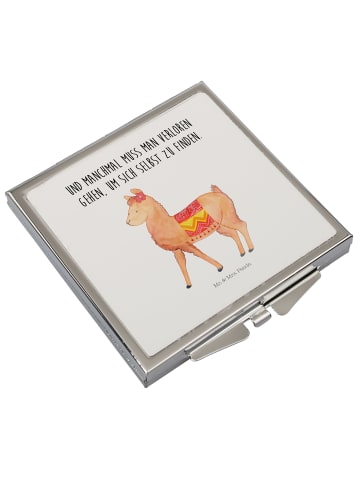 Mr. & Mrs. Panda Handspiegel Alpaka Stolz mit Spruch in Weiß