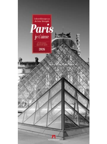 Ackermann Kunstverlag Kalender - Paris, je t'aime Literatur-Kalender 2026