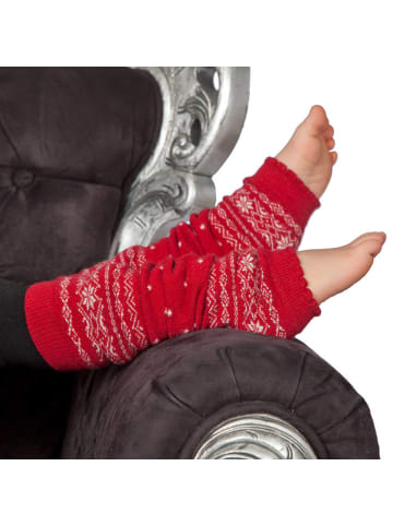 Hoppediz Beinstulpen Merino-Babystulpen in Norweger rot