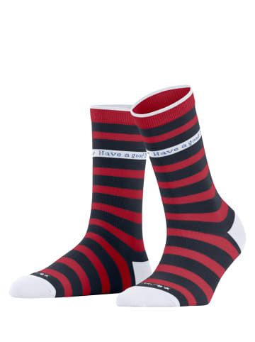 Burlington Socken Colour-Block Stripe in Marine