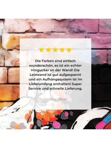 MuchoWow Leinwand bilder Kopfhörer-Affe (BxH)