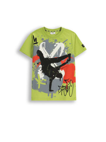 Coccodrillo Baumwoll-T-Shirt mit kurzen Ärmeln in olivgrün