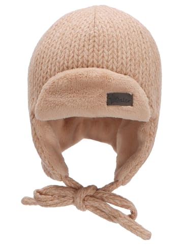 Sterntaler Fliegermütze Strickoptik in beige