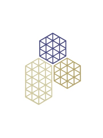 Zone Denmark Untersetzer Triangles in Khaki/Warm sand/Indigo