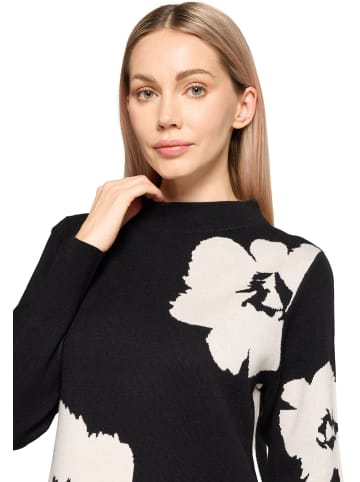 Betty Barclay Strickkleid in schwarz weiß - 0001