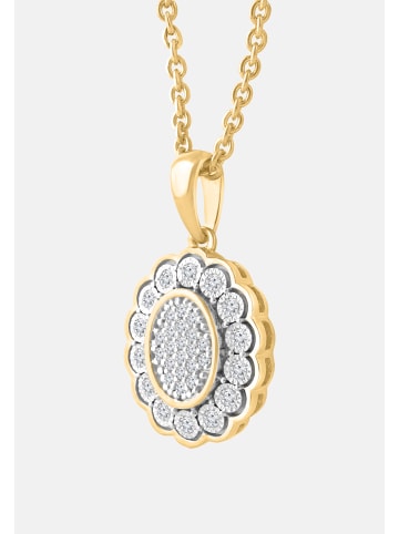 Diamant Exquis Halskette aus 375 Gelbgold mit Diamant