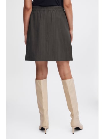 b. young BYMMMIDDE SHORT SKIRT - A-Linie in Dark Grey Mel. Pinstripe Mix