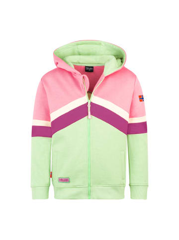 Trollkids Sweatjacke Flekkefjord in candy pink/fresh berry