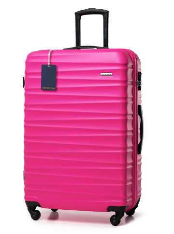 Wittchen LARGE SUITCASE FROM ABS WITH LUGGAGE TAG in Pink