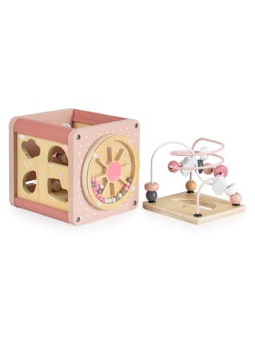 Moni Aktivitätswürfel Holz W11B316 in rosa