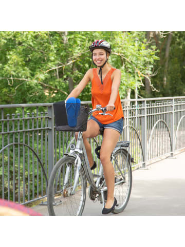 relaxdays 3 x Fahrradkorb vorne in Schwarz