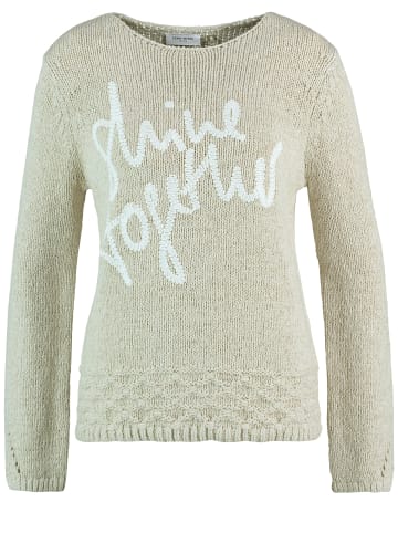 Gerry Weber Pullover Langarm Rundhals in Sandshell Melange