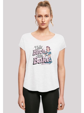 F4NT4STIC T-Shirt Vintage Pin Up Bäckerin in weiß