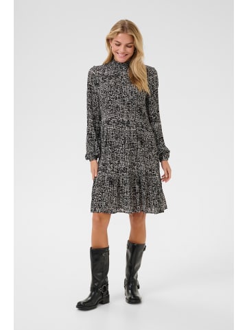 Kaffe Kleid KAriani Loose fit in Black/Turtledove Graphic Dot