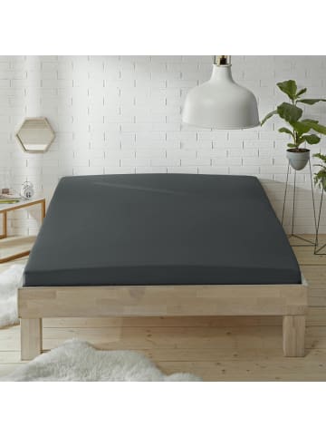 Erwin Müller Renforcé Spannbettlaken Würzburg in anthrazit