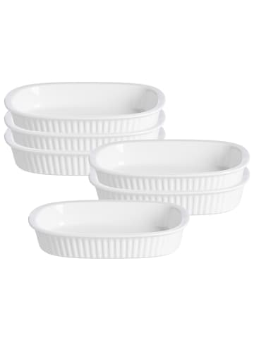Ritzenhoff & Breker 6er Set Auflaufformen Bianco 22 x 16 cm in weiß