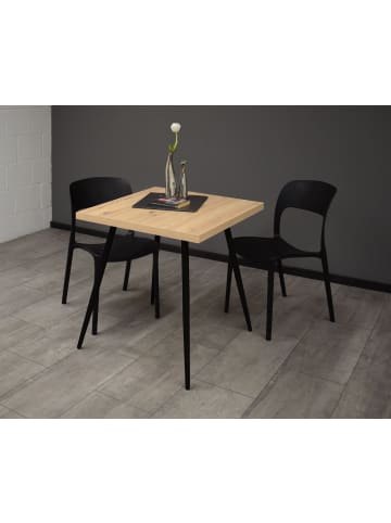 58 aufm Kessel BARTISCH Ekaterina 70x70x75 schwarz matt/asteiche