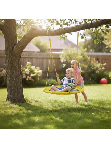 relaxdays Nestschaukel in Gelb - Ø 90 cm