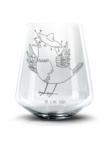 Mr. & Mrs. Panda Blümchentail Glas Rabe Sombrero ohne Spruch in Transparent