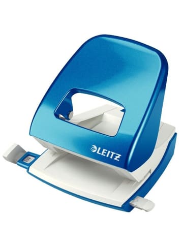Leitz Locher 2,5mm mit Anschlagschiene blau metallic in Blisterverpackung