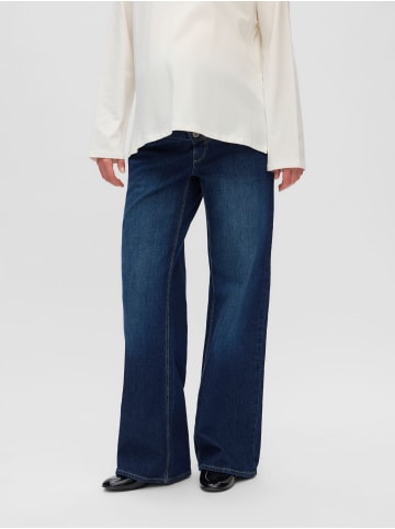 mama licious Umstandsjeans mit weitem Bein in Dark Blue Denim 1