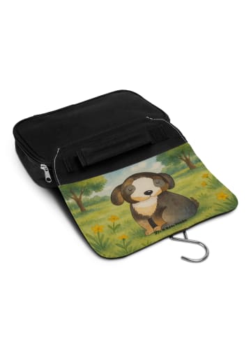 Mr. & Mrs. Panda Kulturtasche Hund Entspannen Design ohne Spruch in Weiß