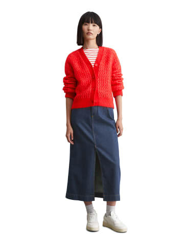 Marc O'Polo DENIM Struktur-Cardigan regular in Vermillion Red