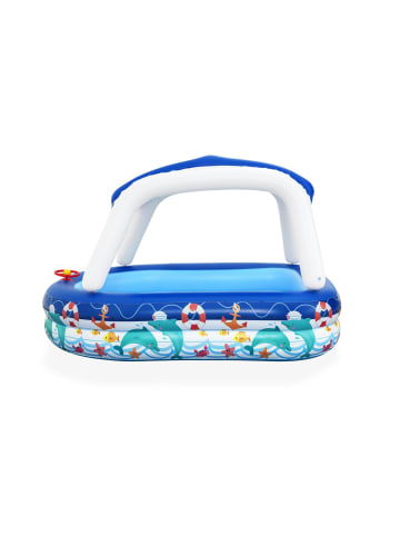 Bestway Bestway® Family Pool mit Sonnenschutzdach Sea Captain™ 213 x 155 x 132 cm in Mehrfarbig ab