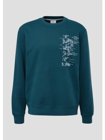 s.Oliver Sweatshirt in 69D1_dunkles türkis