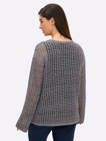 sheego Pullover in anthrazit
