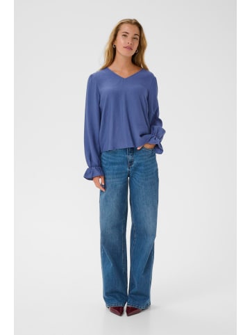 Kaffe Langarm-Bluse KArea Regular fit in Ensign Blue CC