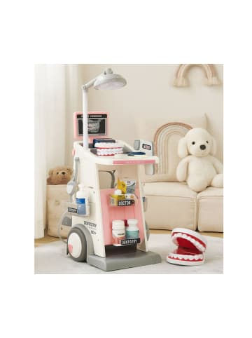 Wisam® Arzt-Zahnarzt-Set, medizinischer Wagen, Beleuchtung, rosa