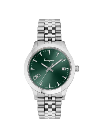 Salvatore Ferragamo Quarzuhr für Damen in Grün
