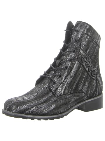 SIMEN Schnürstiefeletten in schwarz/silbern