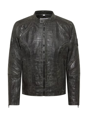 Carlo Colucci Lederjacke Faggiano in Grün