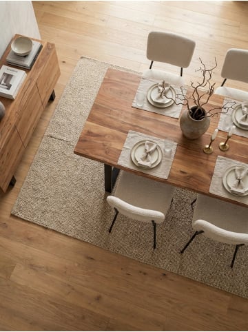 KADIMA DESIGN Esstisch Akazie Industrial-Design, Baumkante, Handarbeit