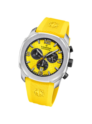Candino Chronograph-Armbanduhr Candino Sport gelb groß (ca. 44mm)