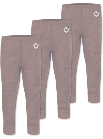 Normani Outdoor Sports 3er Pack Baby Merino Lange Unterhose Tutira in Rosa