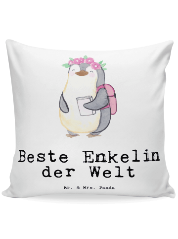 Mr. & Mrs. Panda Sofakissen Pinguin Beste Enkelin der Welt mit S... in Weiß
