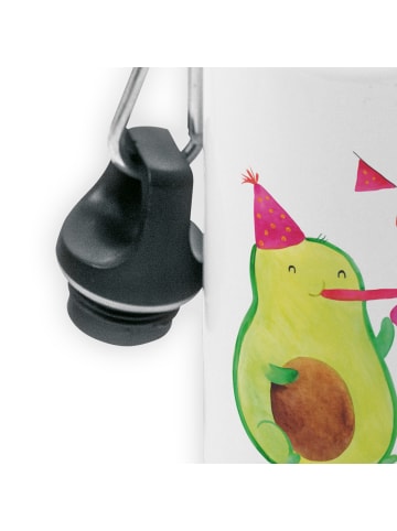 Mr. & Mrs. Panda Wasserflasche Avocado Party ohne Spruch in Weiß