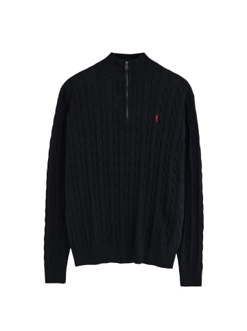 Polo Club Pullover RIGBY GO CABLE ZIPPER COTTON in Navy Blau