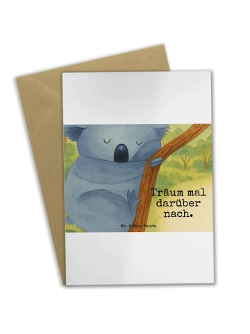 Mr. & Mrs. Panda Grußkarte Koalabär Design mit Spruch in Weiß