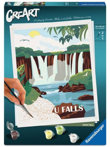 Ravensburger Malprodukte CreArt, Malen nach Zahlen Adults Trend - Iguazu Wasserfälle Ab 12 Jahre in bunt