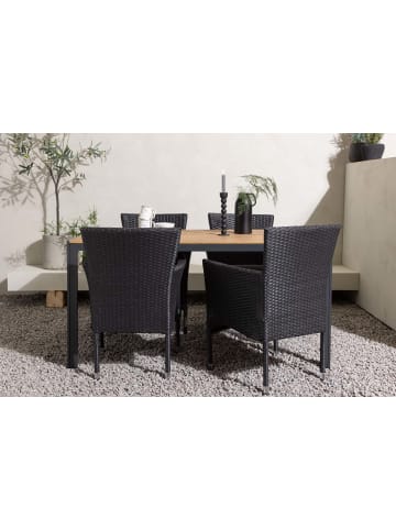 ebuy24 Gartenset Break 5-teilig Schwarz 90 x 150 cm
