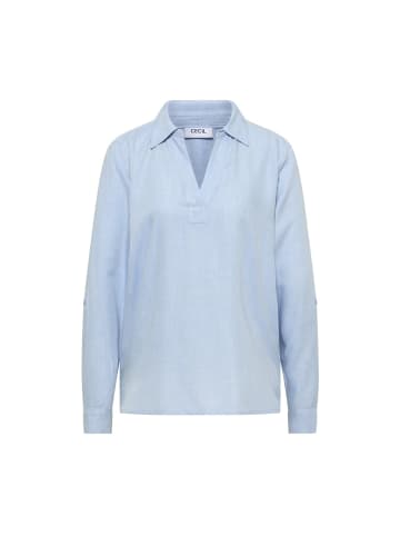 Cecil Langarmbluse in light sky blue melange