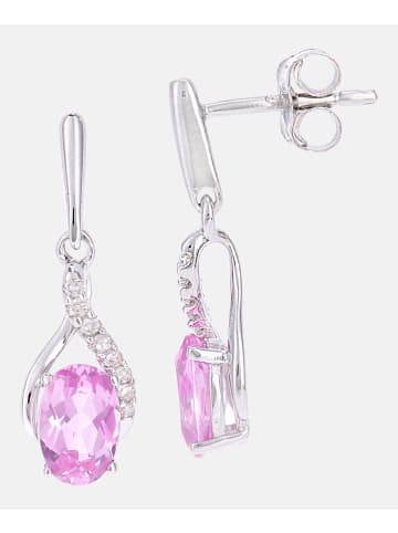 Diamant L'éternel Ohrhänger aus 375 Weißgold mit Diamant mit Saphir