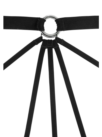 PETITE FLEUR GOLD Tanga-Ouvert in schwarz